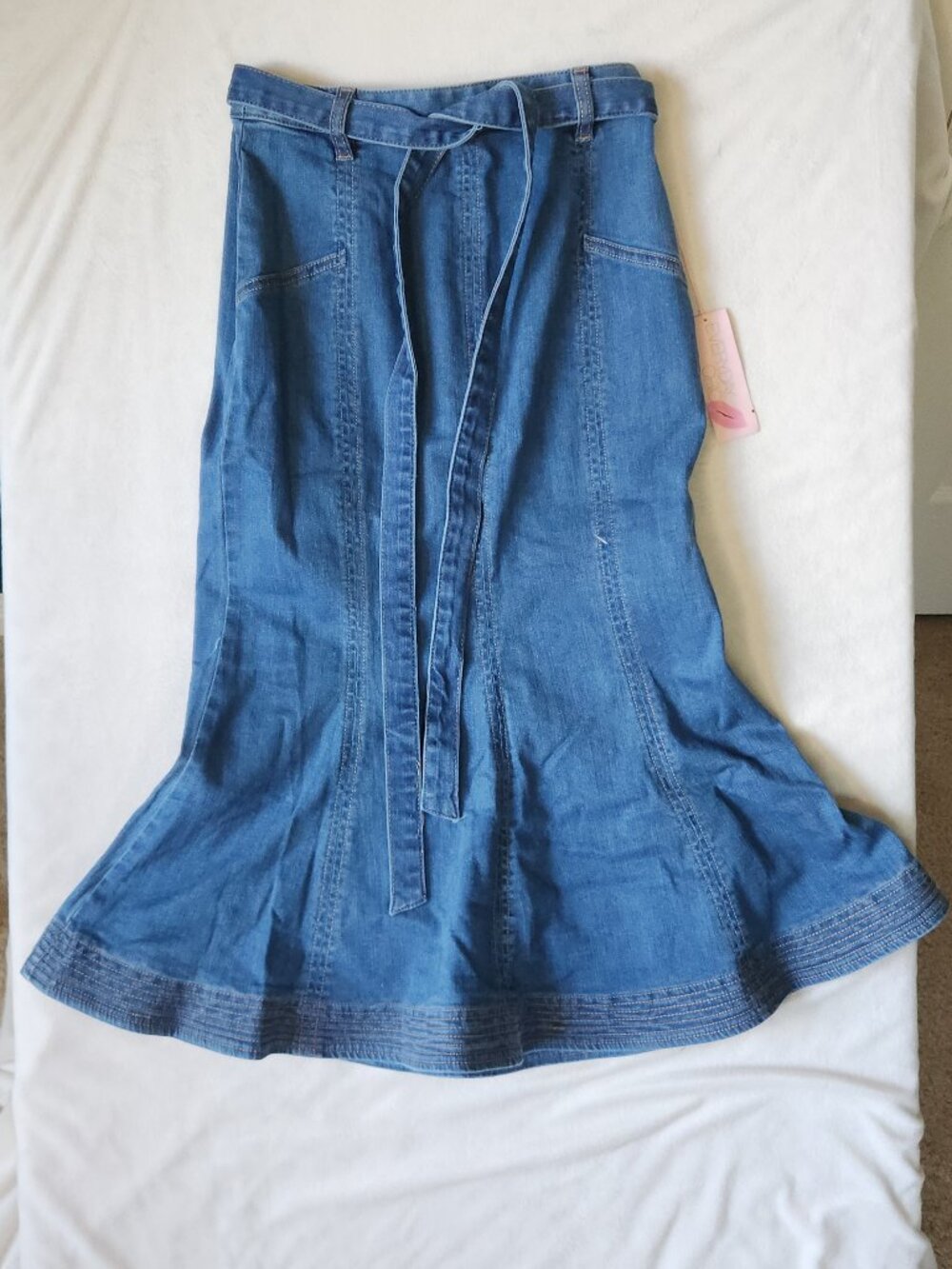 Eva Mendes New York & Company Mermaid Denim Maxi Skirt (goded/fishtail)